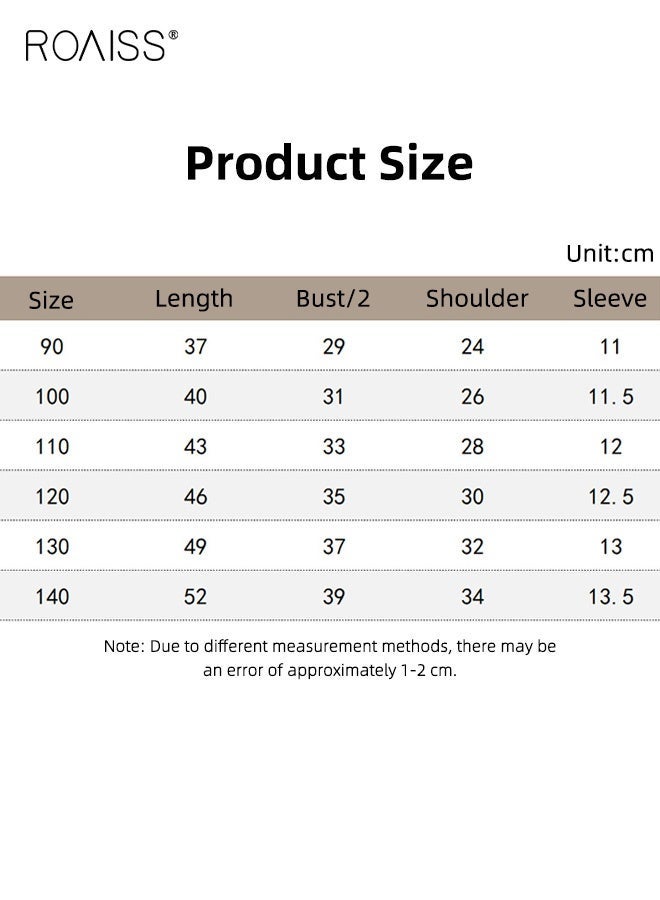 roaiss Boys Summer Cotton T-shirt, Short Sleeve Round Neck Tops for Toddler Boys, Stylish Unique T shirt with Lion Pattern, Suitable for Daily Wear or Any Occasion - Image 5